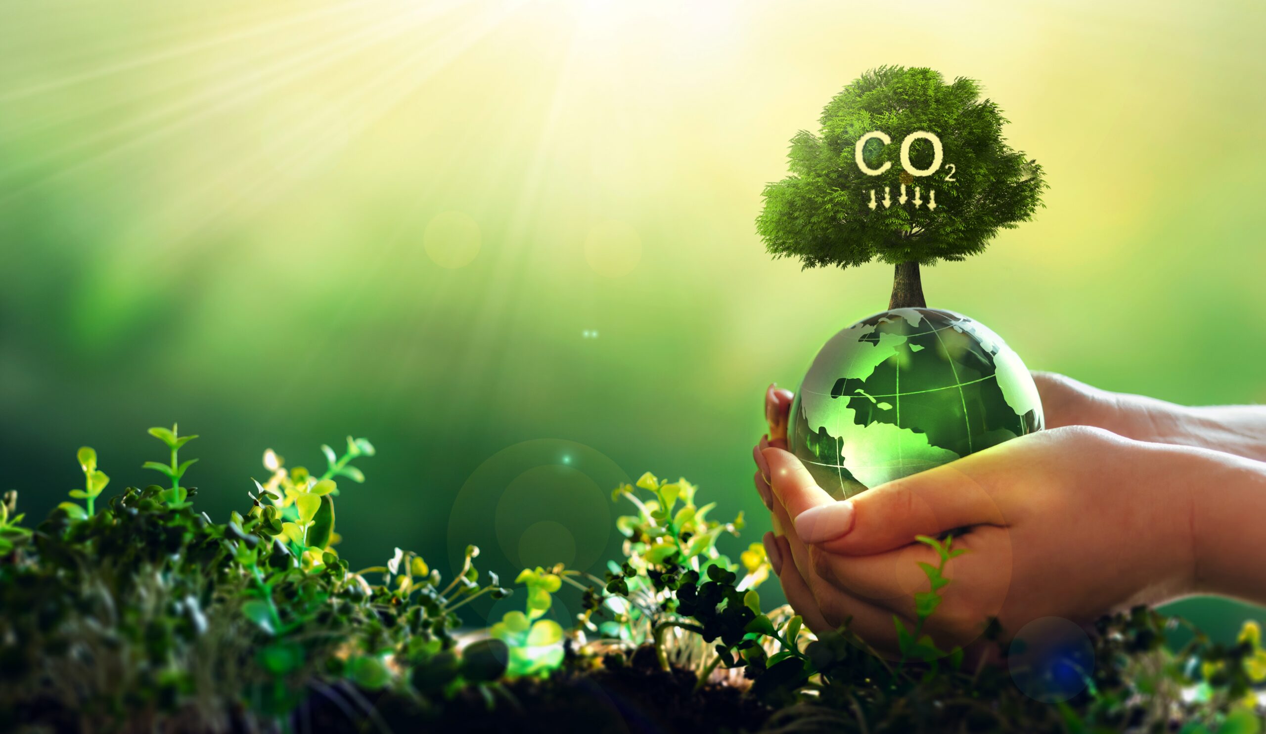 Reduce,Co2,Emission,Concept.,Renewable,Energy-based,Green,Businesses,Can,Limit